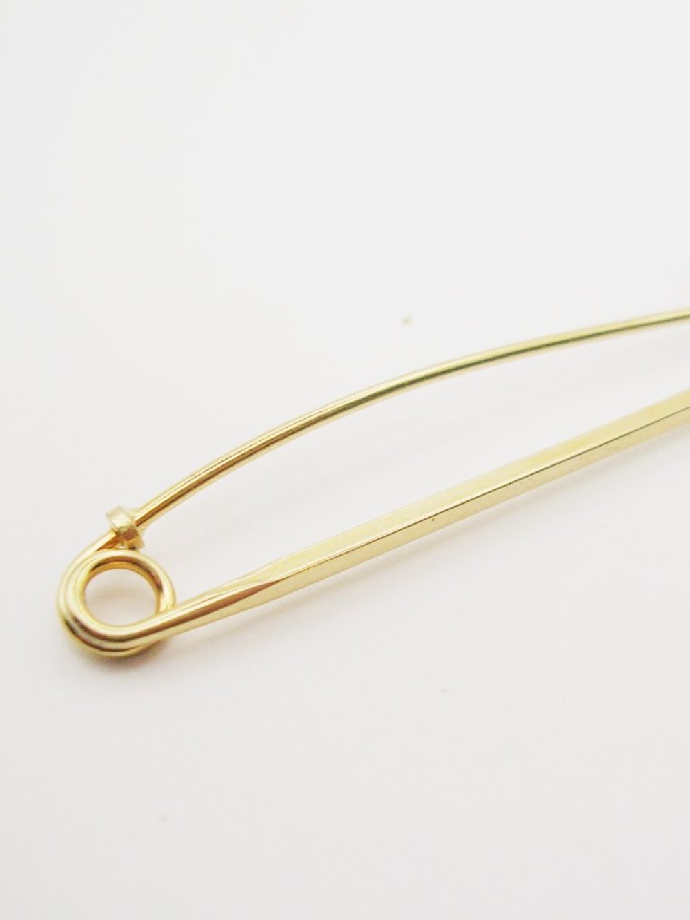 Vintage Collar Safety Pin Bar gold tone classic Formal Soft Collar Holder